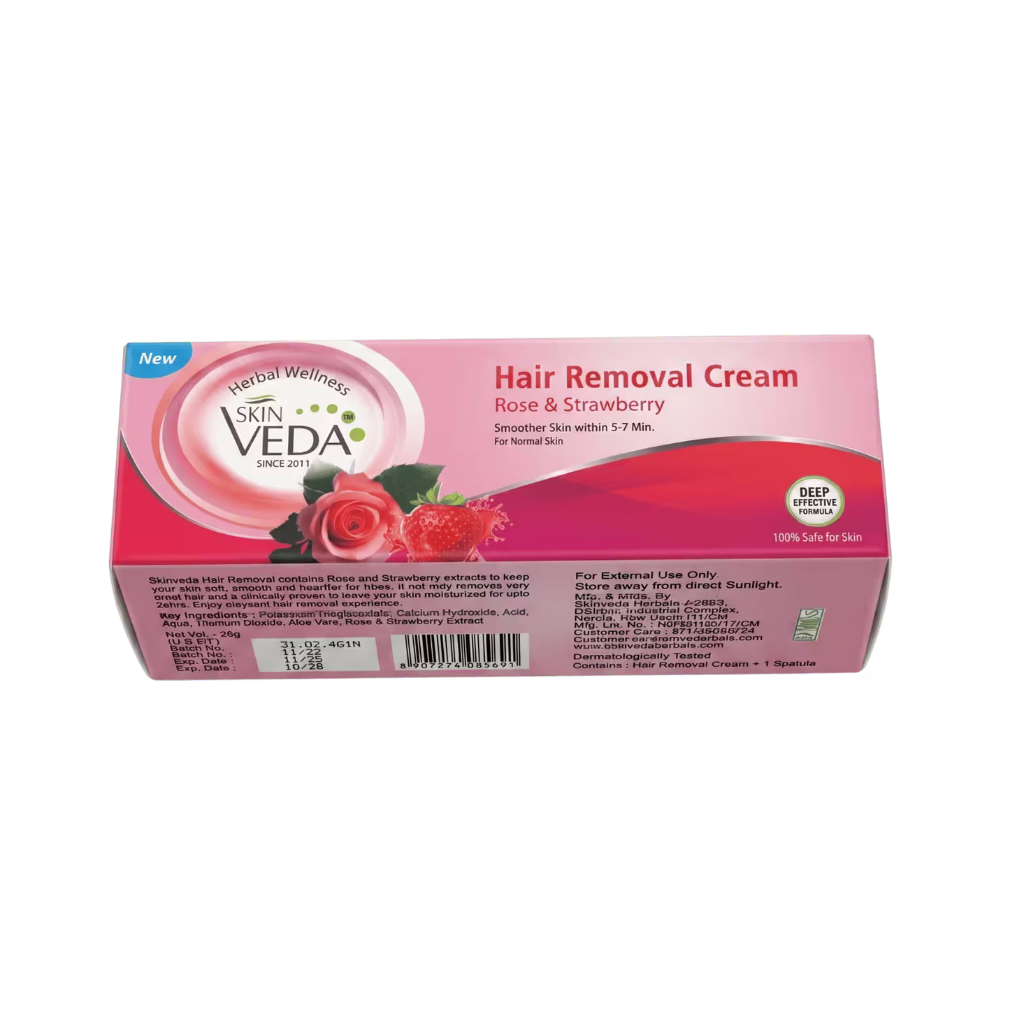 Hair Removal Cream Rose Strawberry