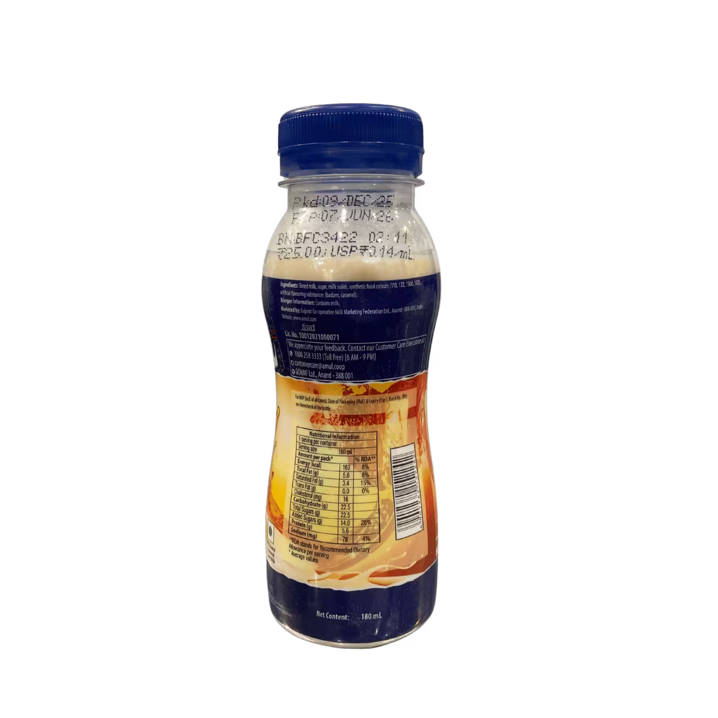 Amul Kool Badam Back