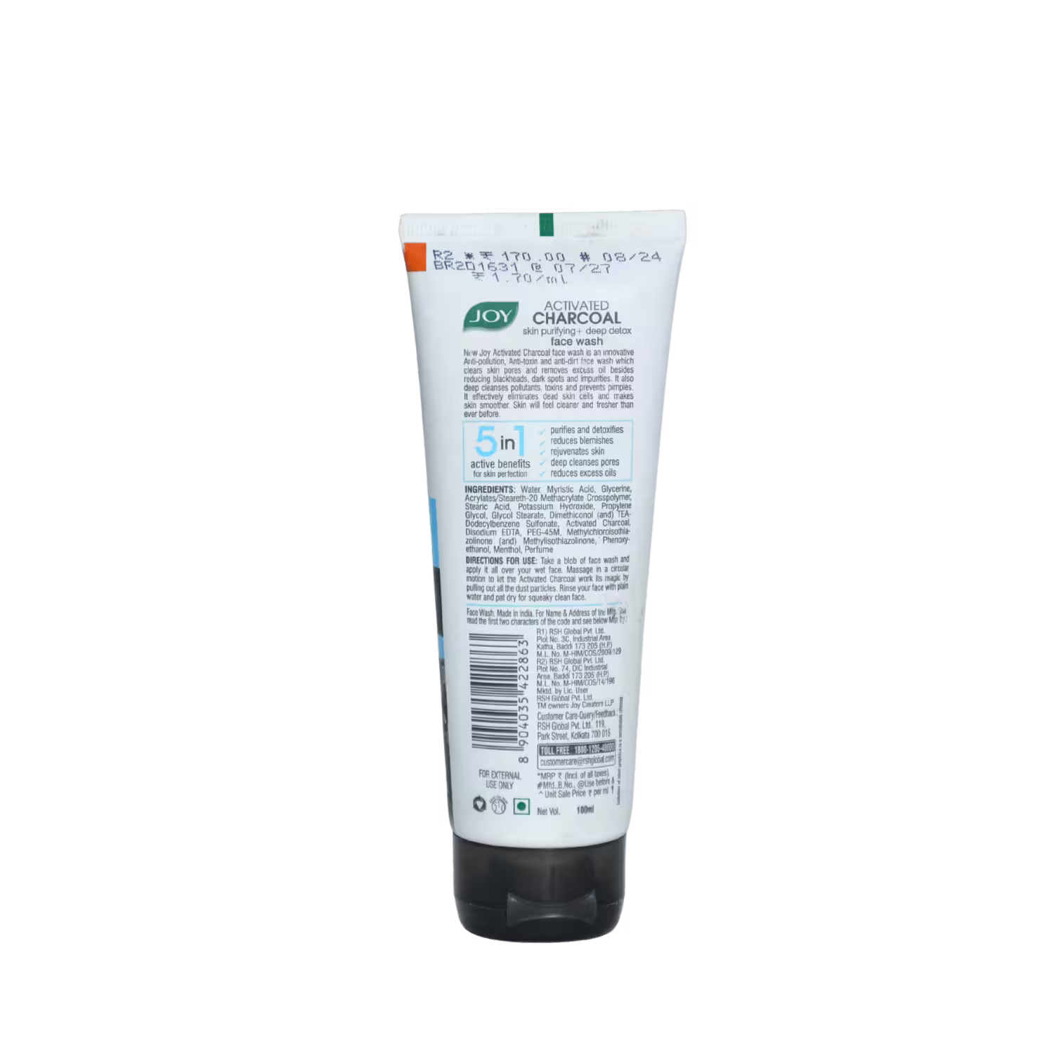 Activated Chrcoal Facewash Joy