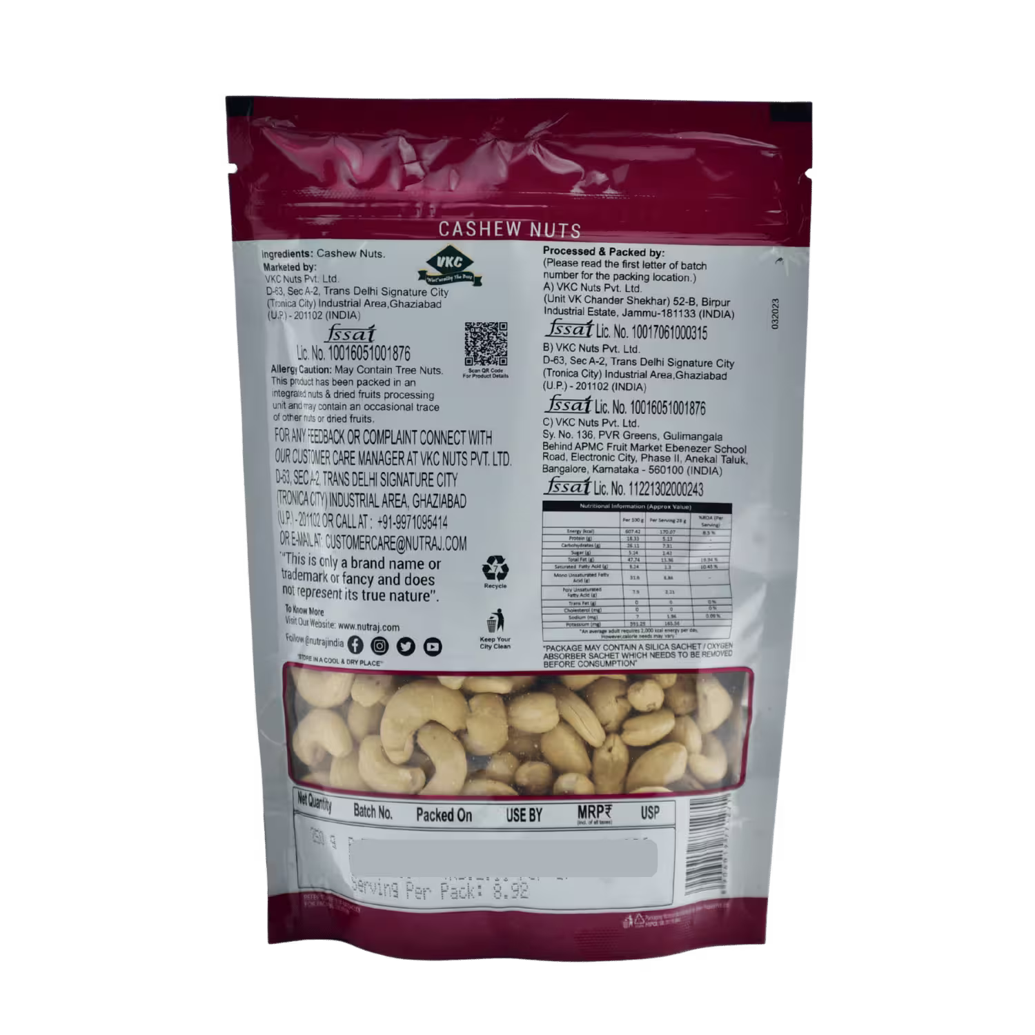 Cashew Nuts Nutraj