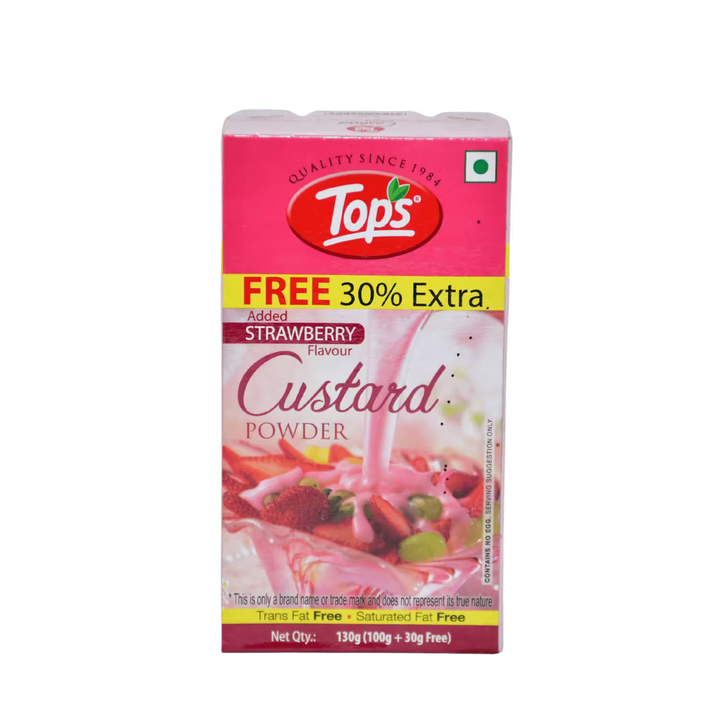 Custard Powder Strawberry Flavour Tops