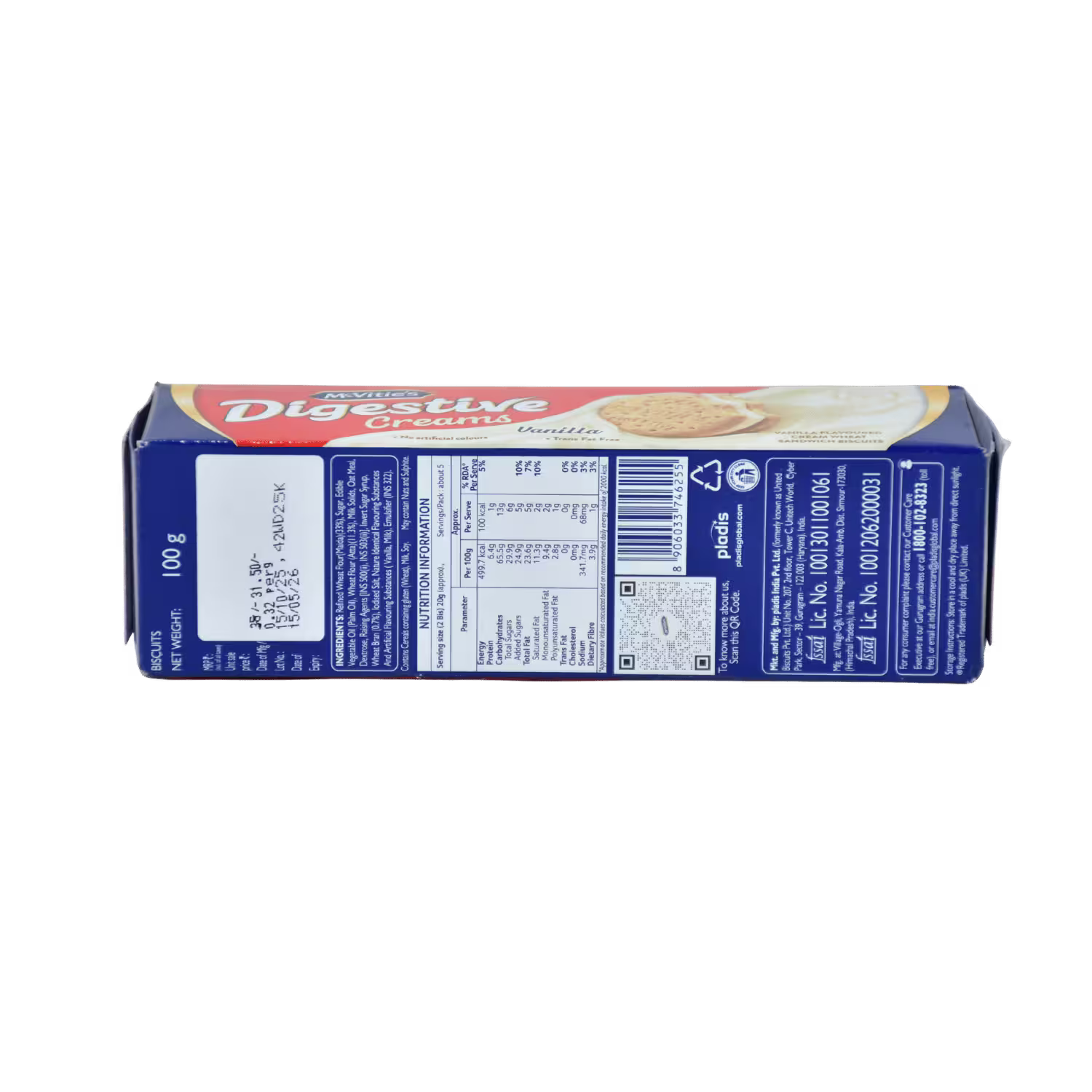 Digestive Creams Vanilla Biscuit Mcvities