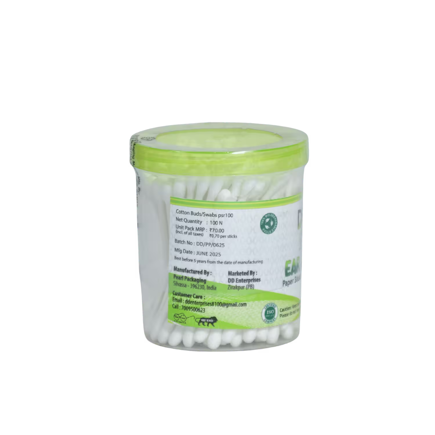 Ear Care Paper Sticks Cotton Swabs