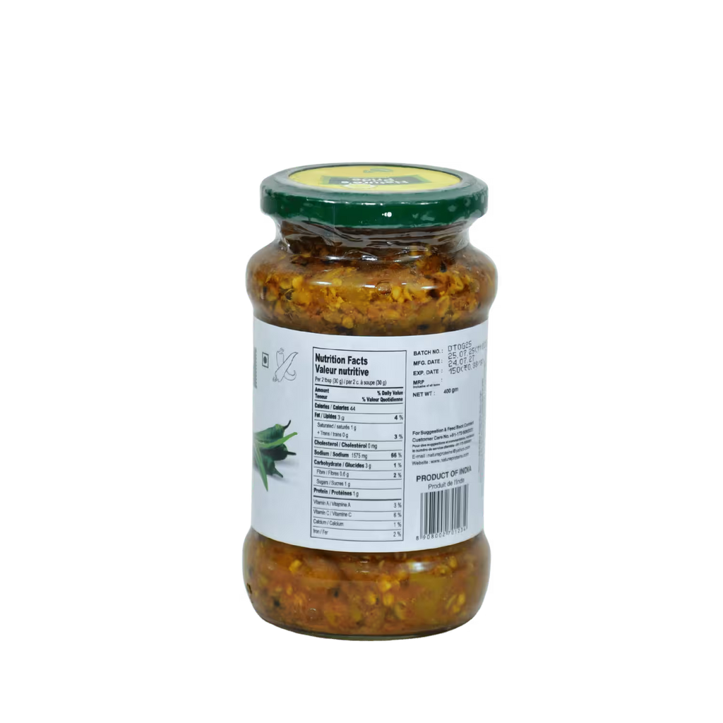 Green Chili Pickle Natures Pride