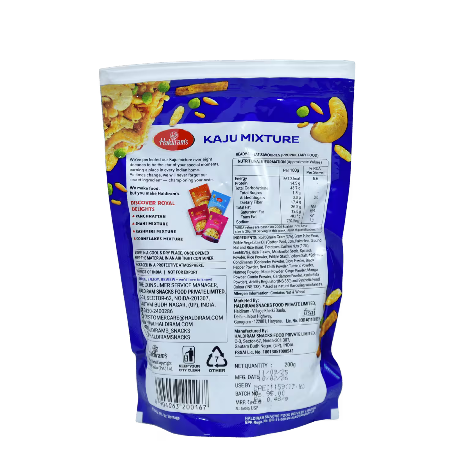 Kaju Mixture Haldirams Spiced Cashwe Namkeen