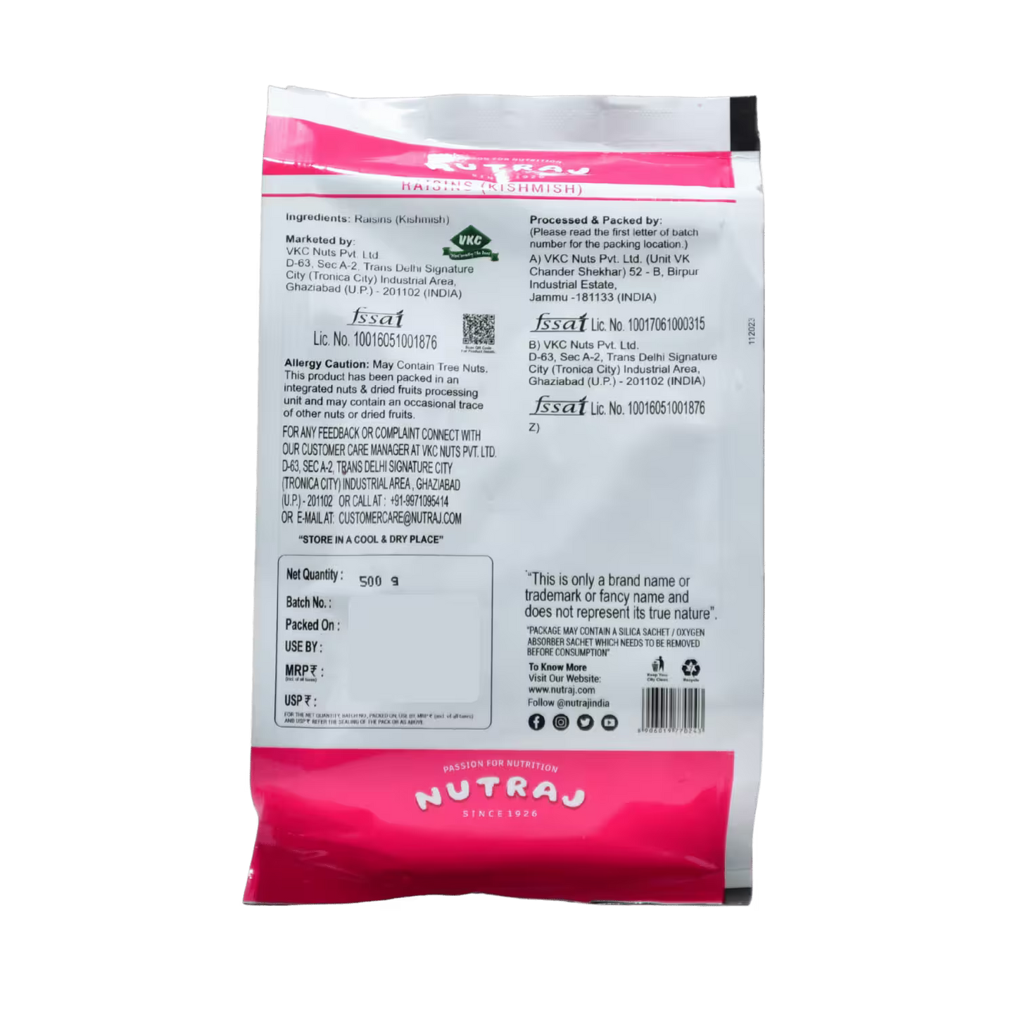 Long Raisins Kishmish Nutraj
