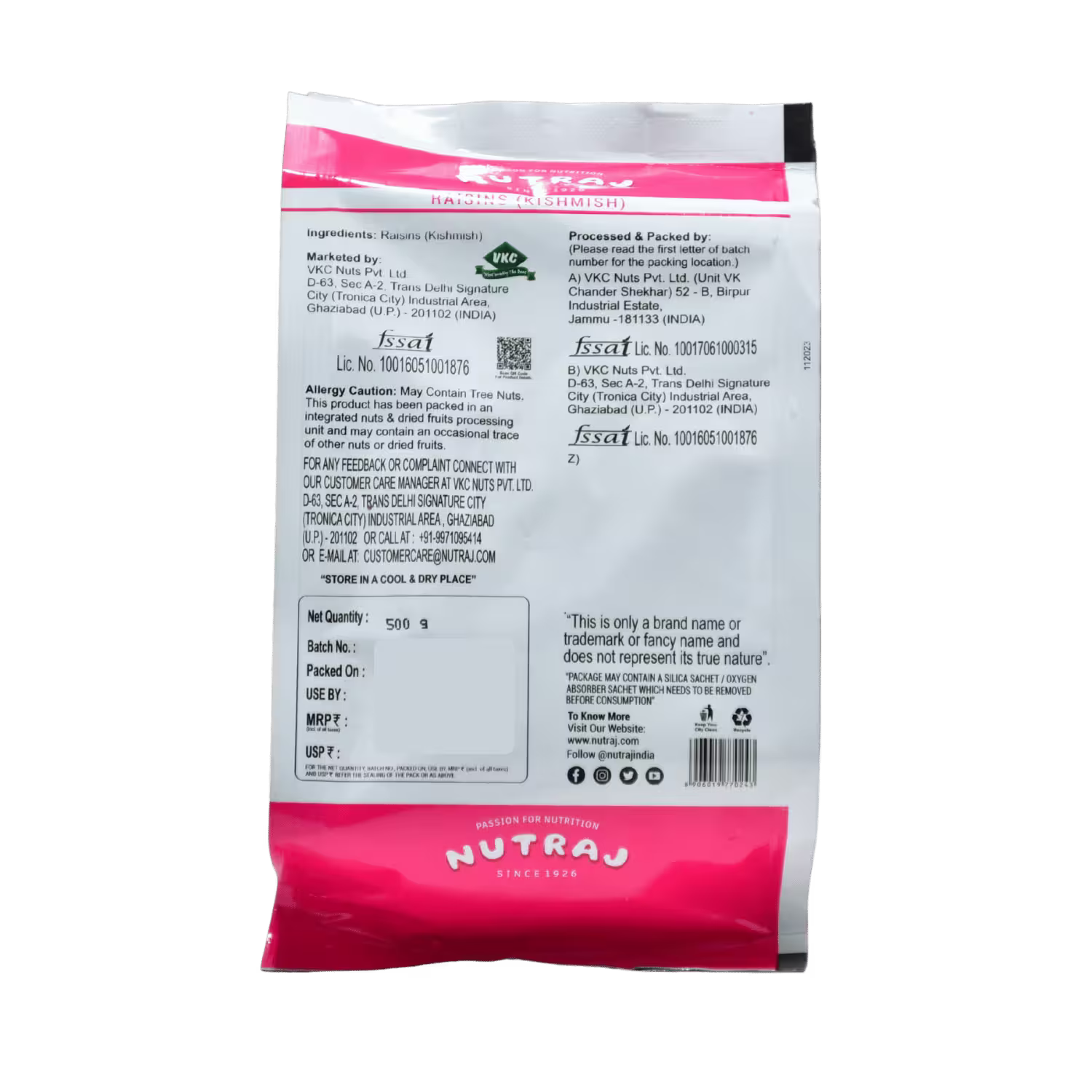 Long Raisins Kishmish Nutraj