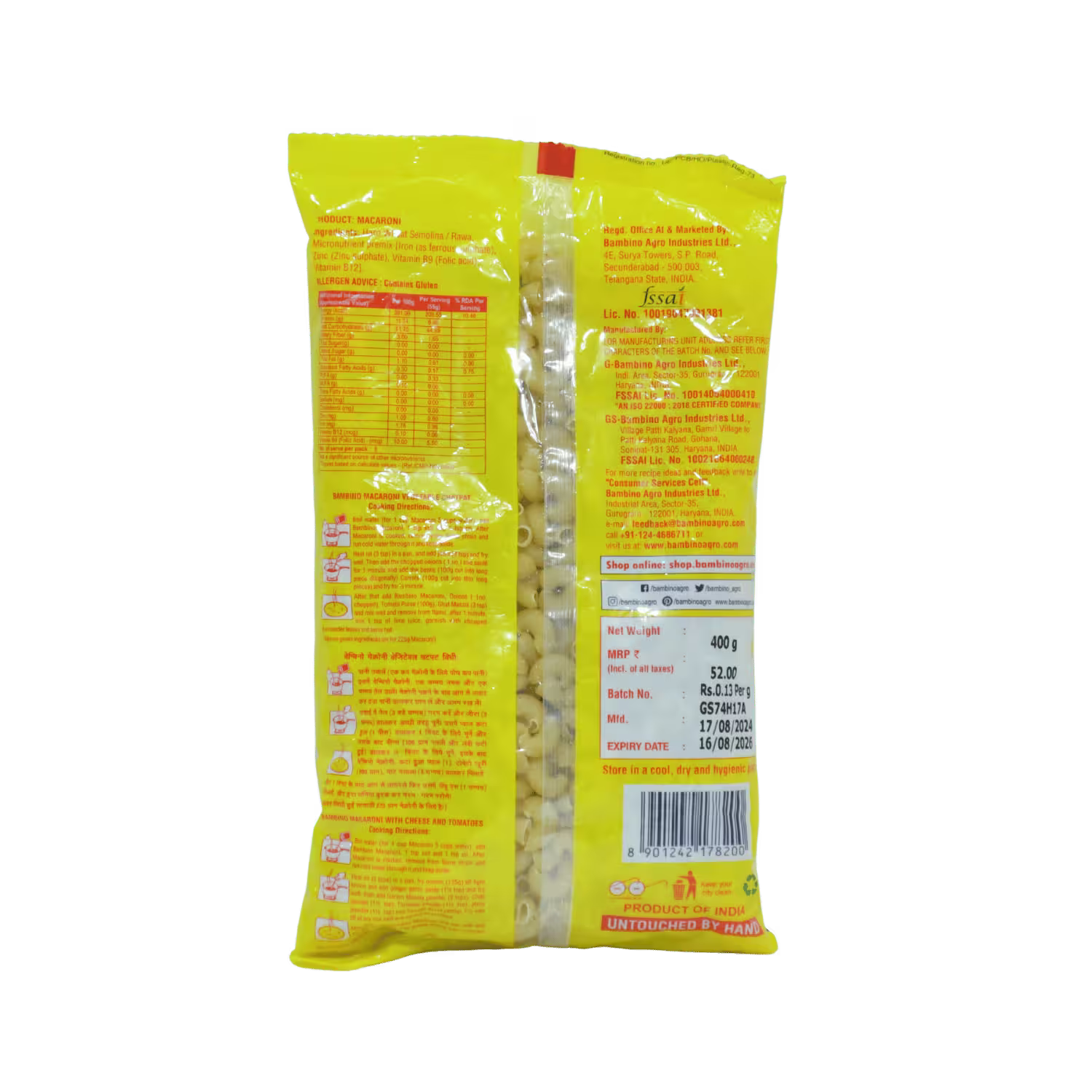 Macaroni Pasta Bambino