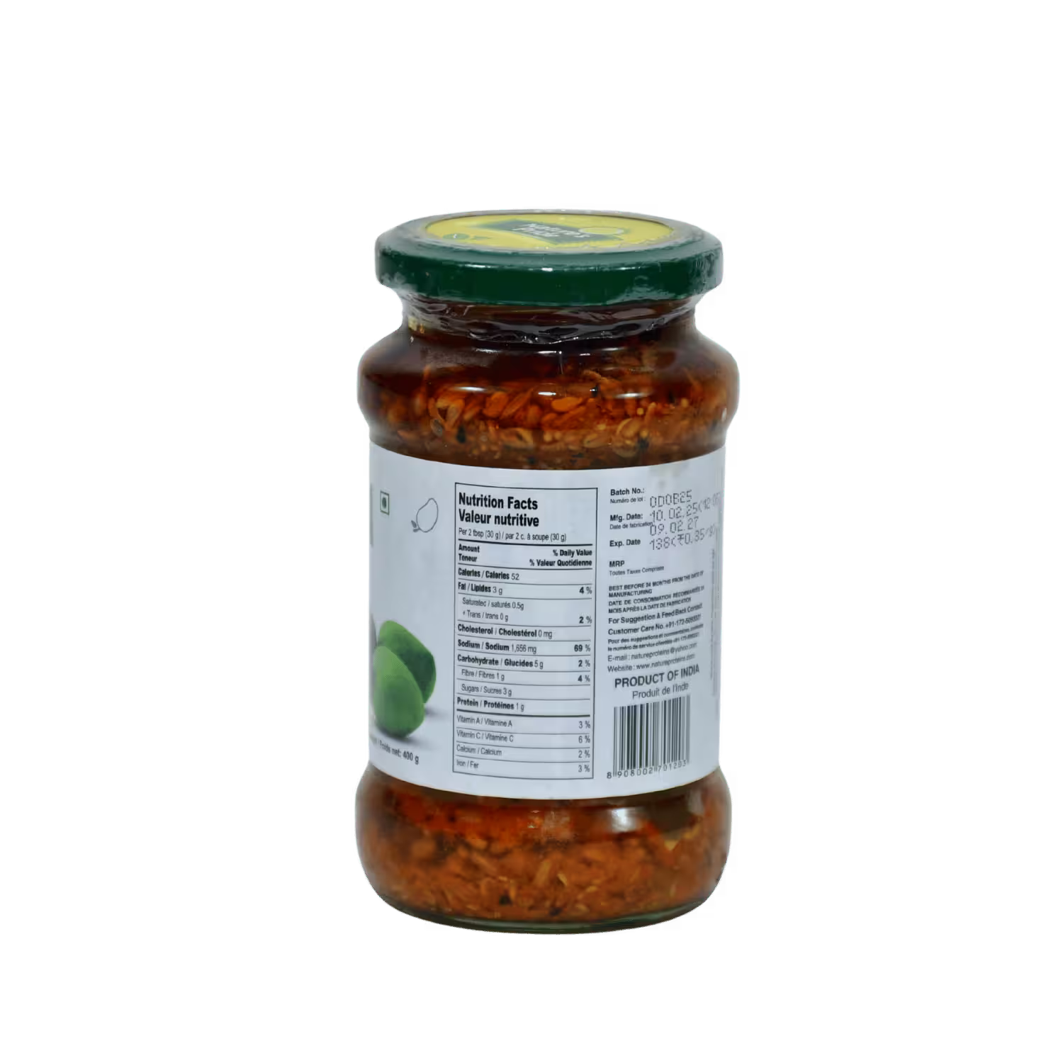 Mango Unpeeled Pickle Natures Pride