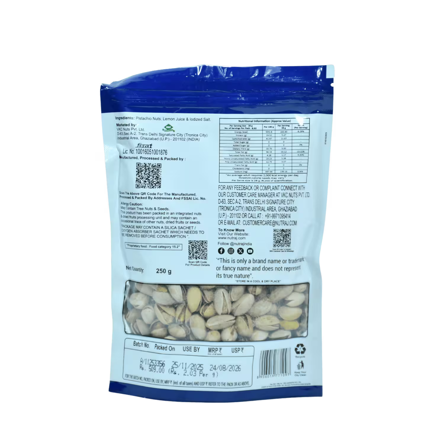 Pistachio Inshell Iranian Nutraj