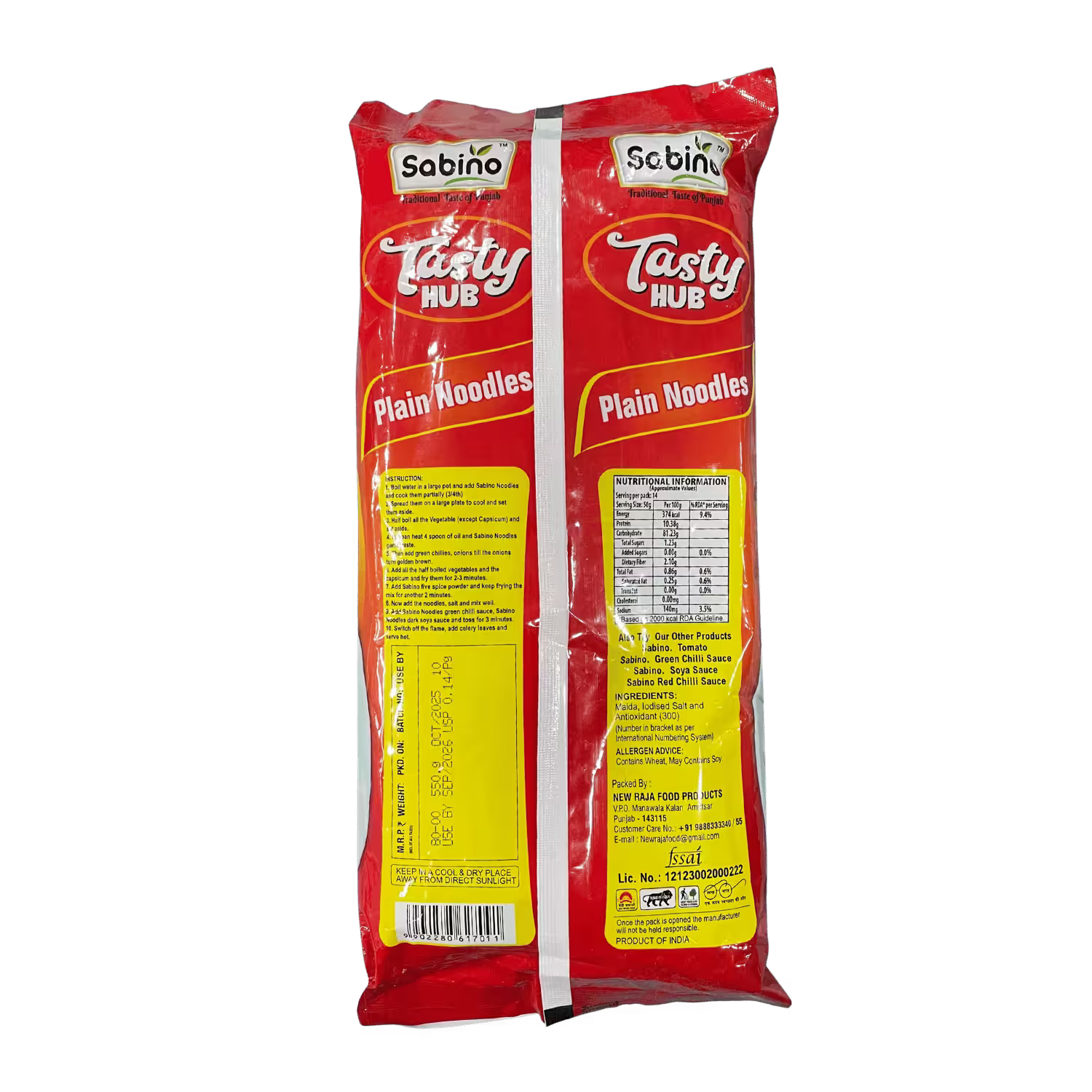 Plain Noodles Sabino