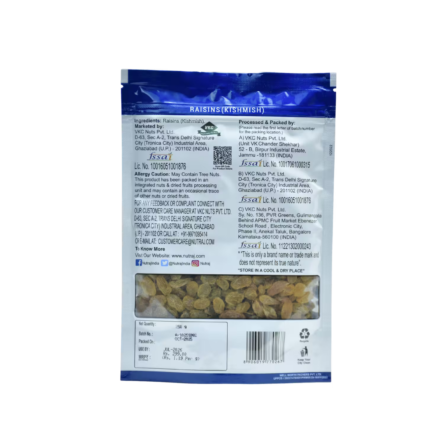 Raisins Kishmish Nutraj