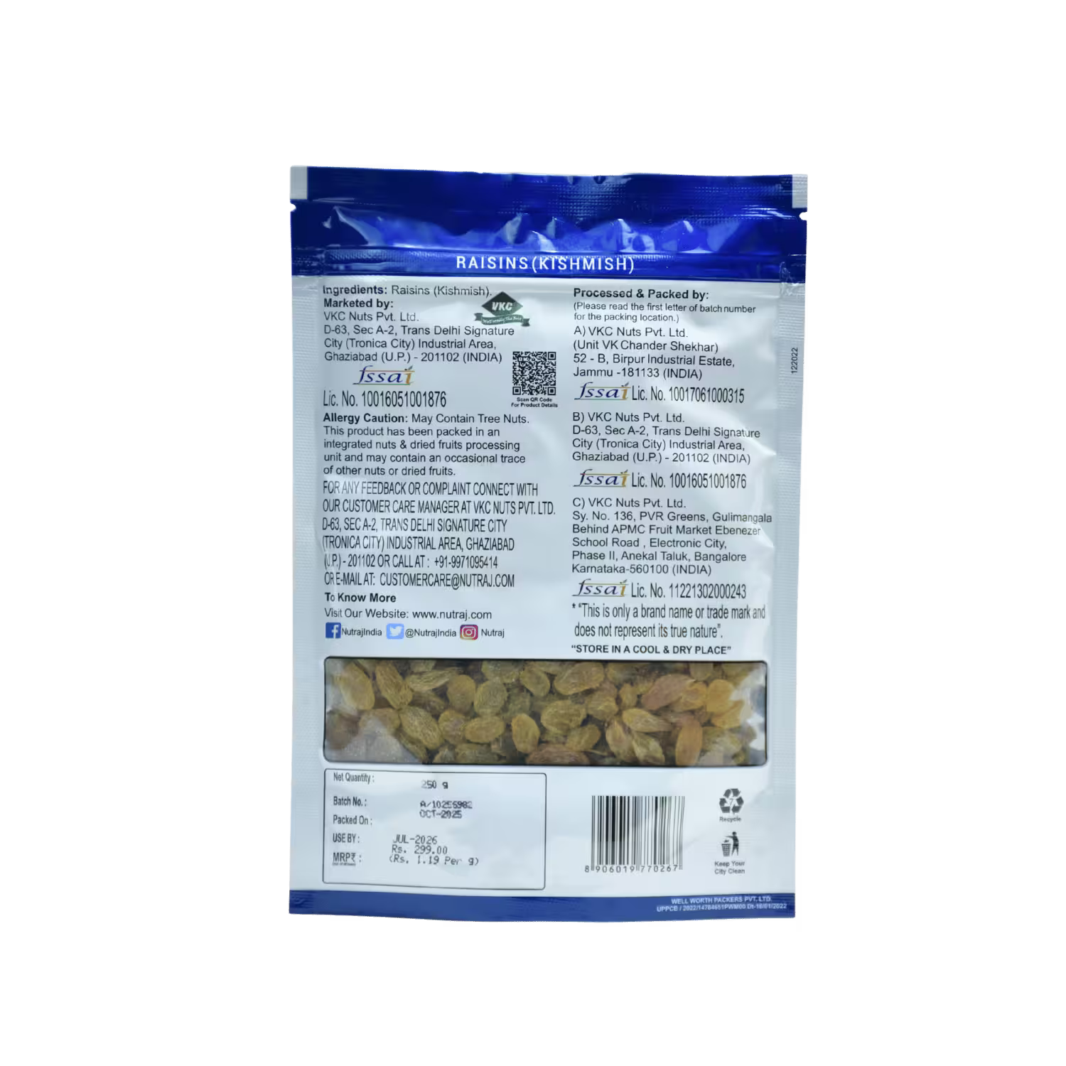 Raisins Kishmish Nutraj