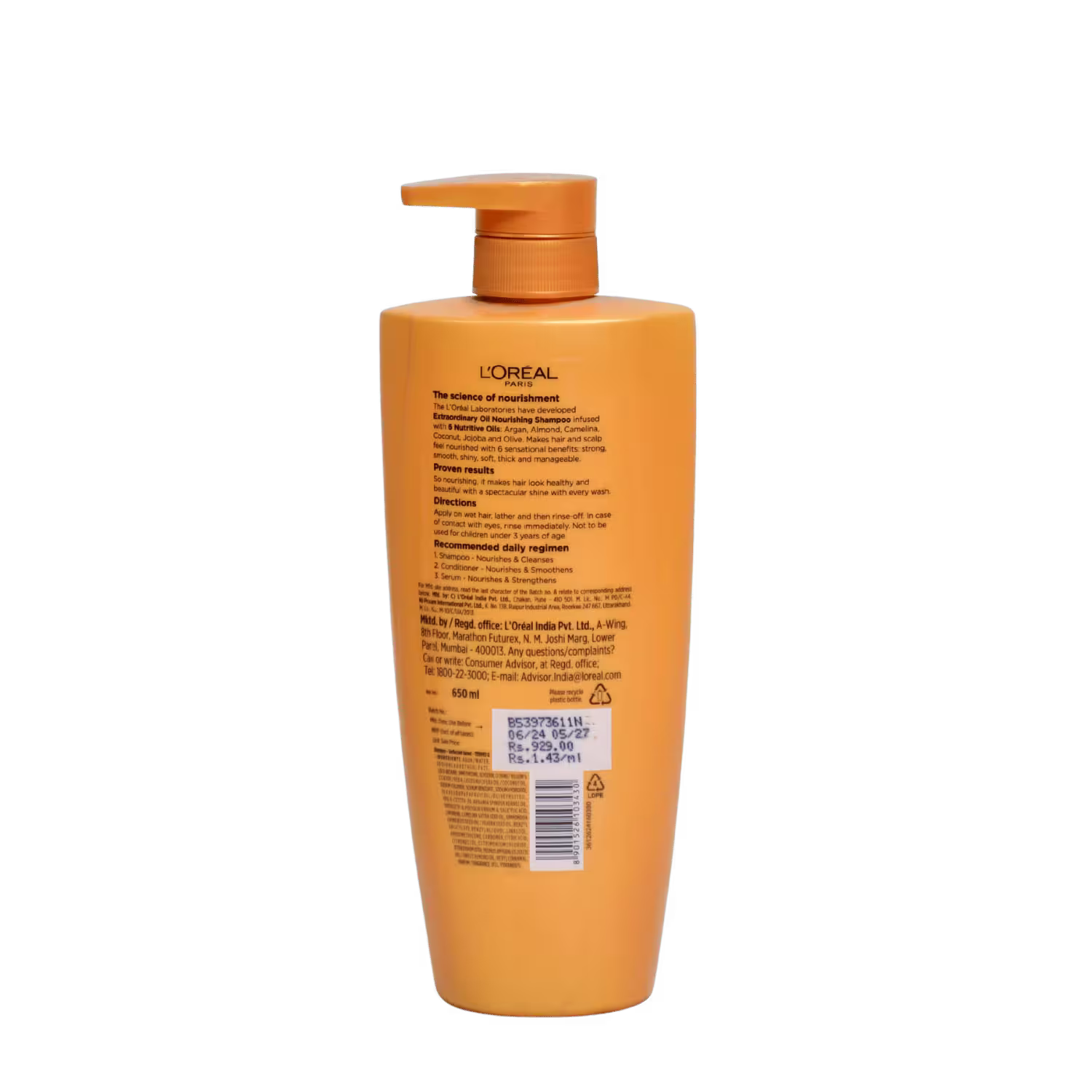Shampoo Extraordinary Oil Loreal Paris