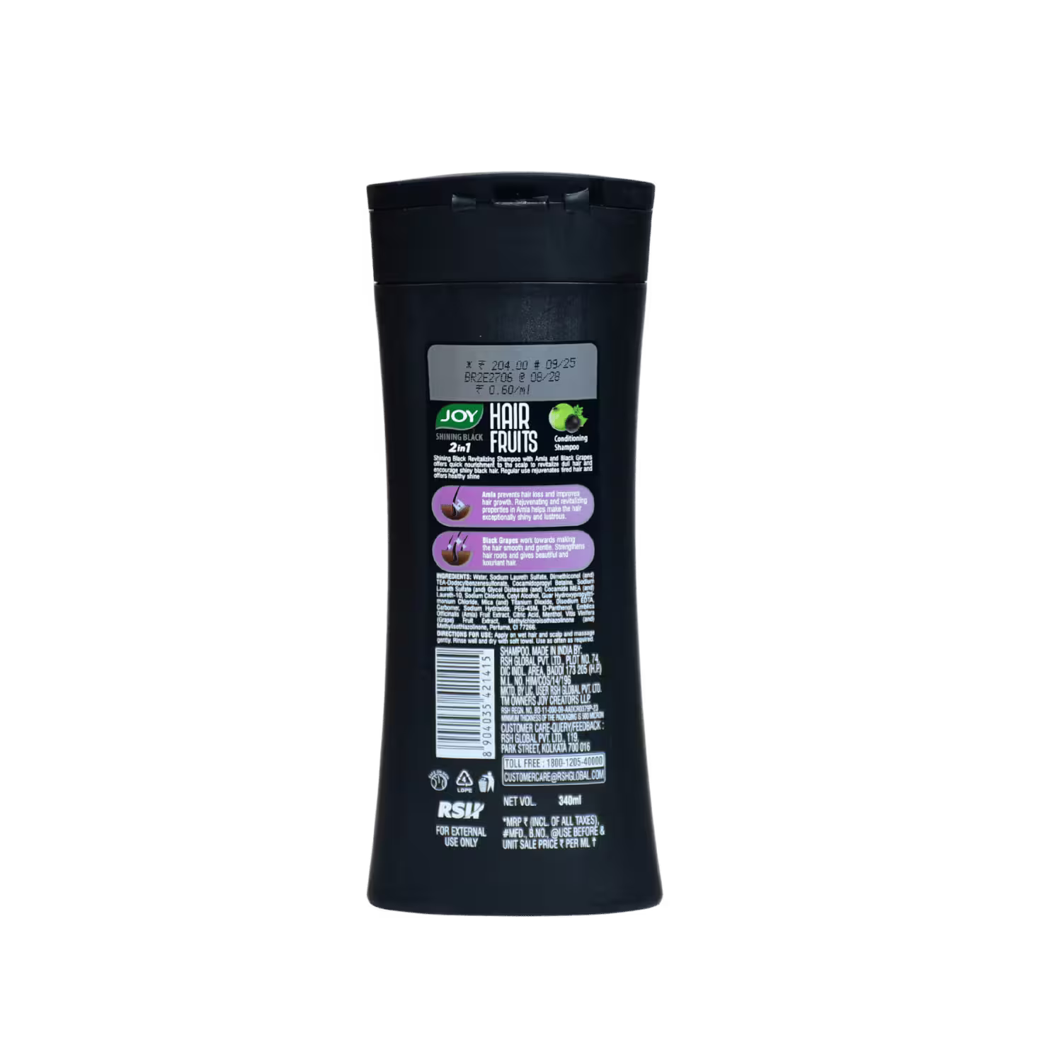 Shampoo Hair Fruits Shining Black Joy