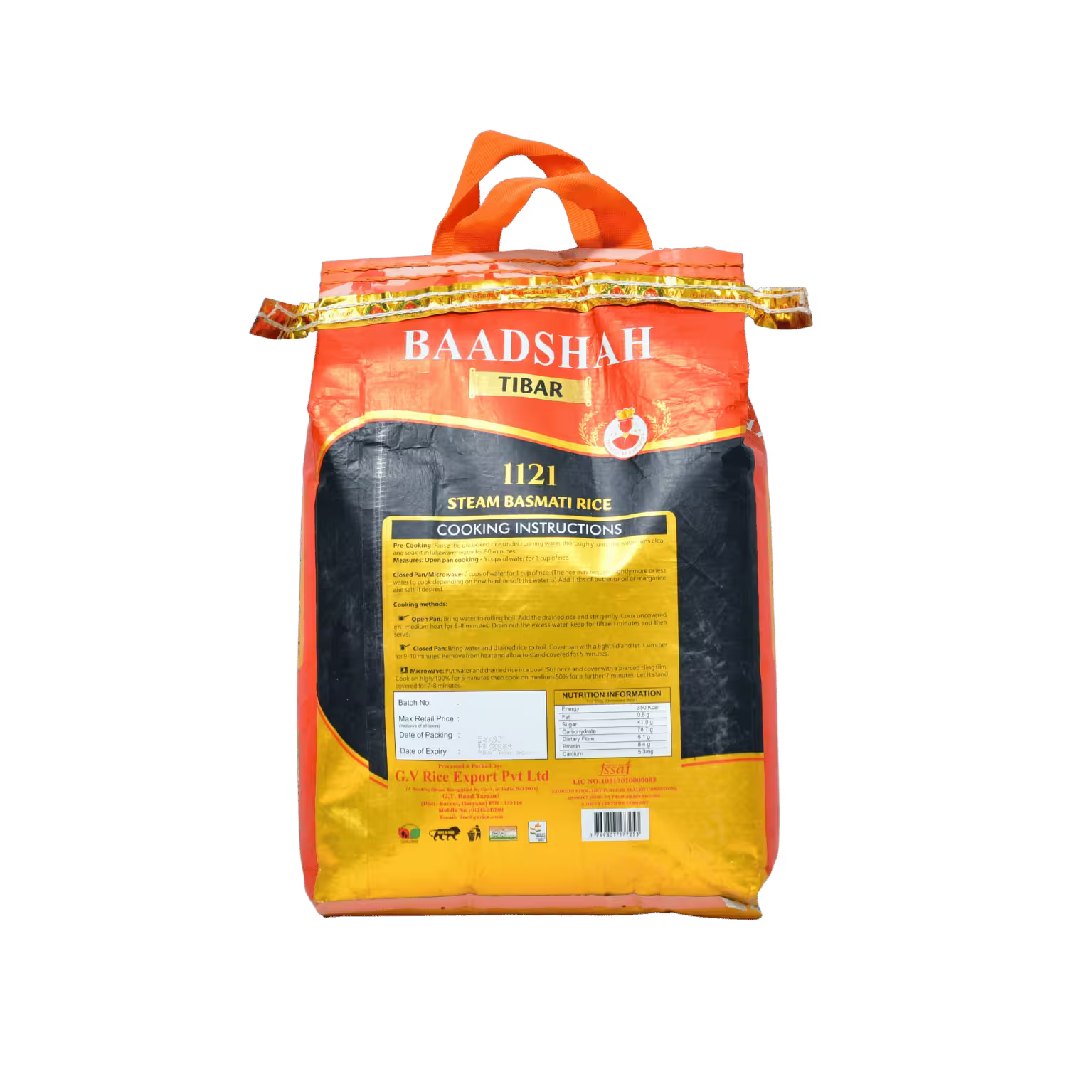 Steam Basmati Rice Baadshah Tibar 1121