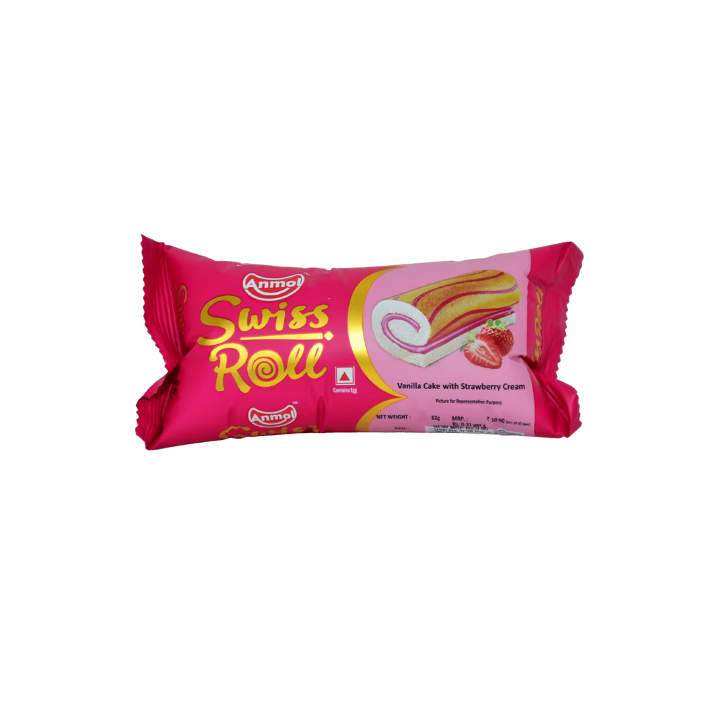 Swiss Roll Anmol Vanilla Cake with Strawberry Cream