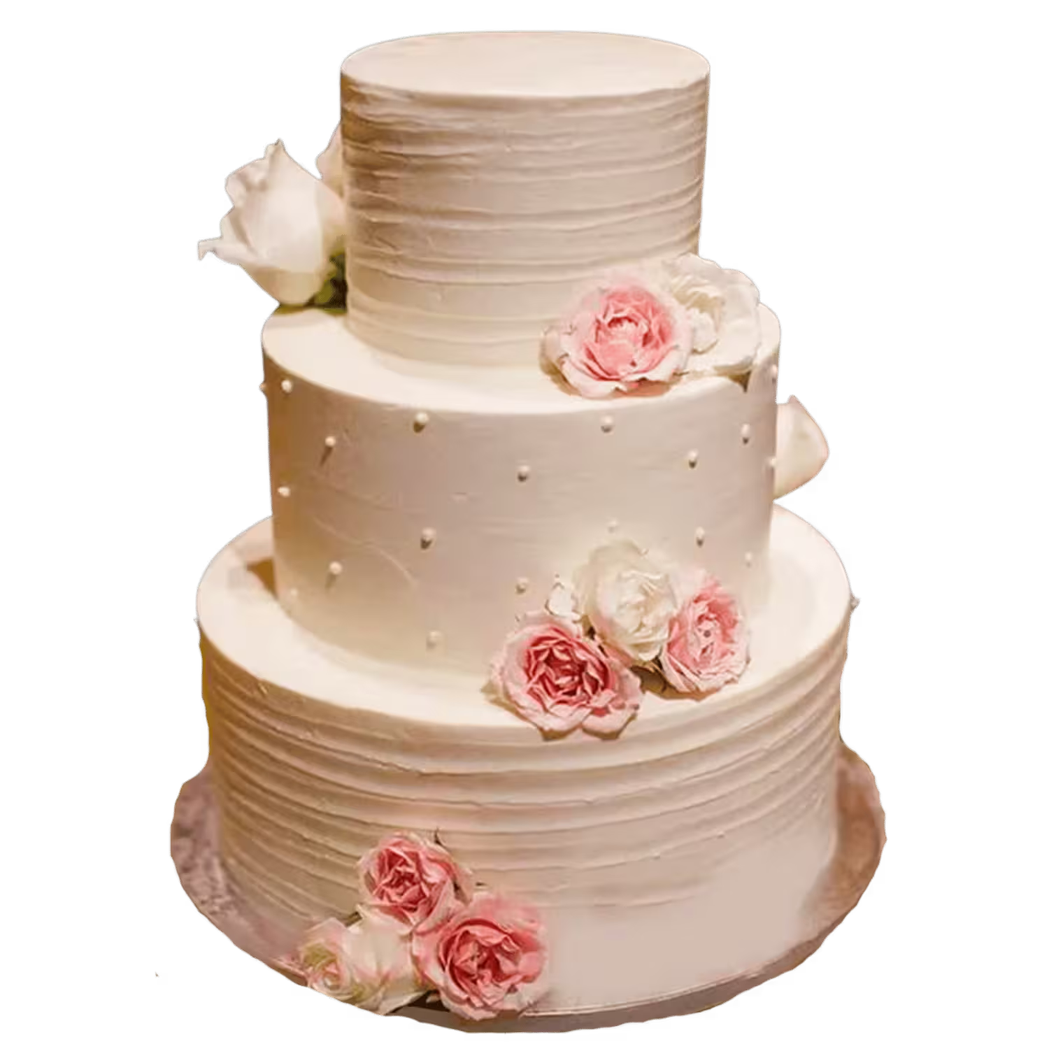 Tier Floral Christian Wedding Cake