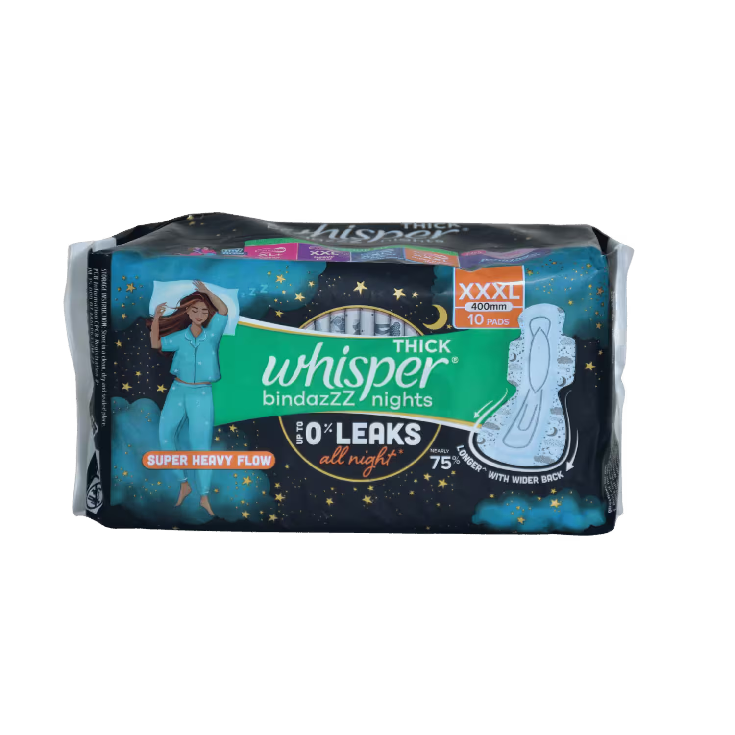 Whisper XXXL 10 Pads