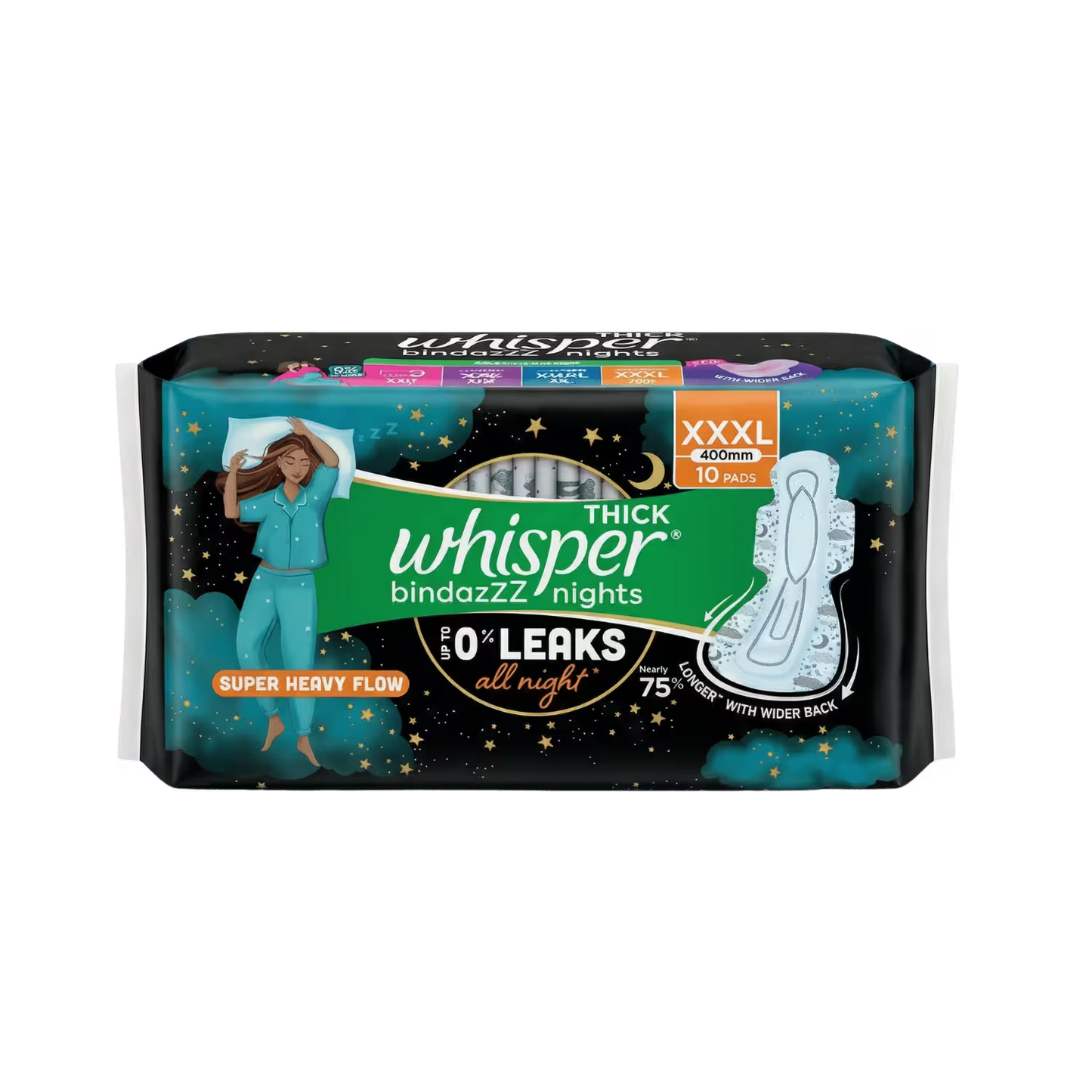 Whisper XXXL 10 Pads